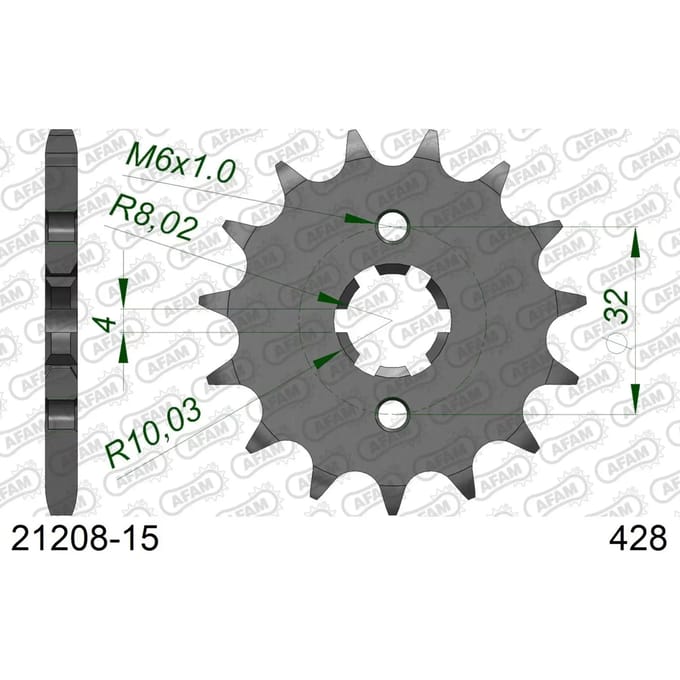 Tandwiel Afam 428 15 dents