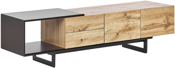 FIORA - TV-meubel - Lichte houtkleur - MDF