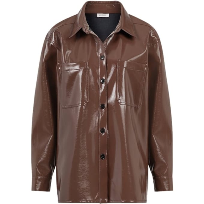 Alchemist Louise Shacket Coffee Brown Taglia: 36 | Giacche di pelle Outlet | Donna | Marrone
