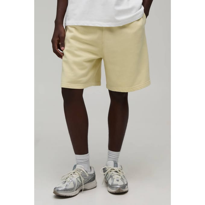 Essential Gewassen Baggy Short | Yellow | Size XS
