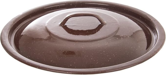 Emmerdeksel Geëmailleerd Bruin BROWN 30 cm - Emmer Deksel