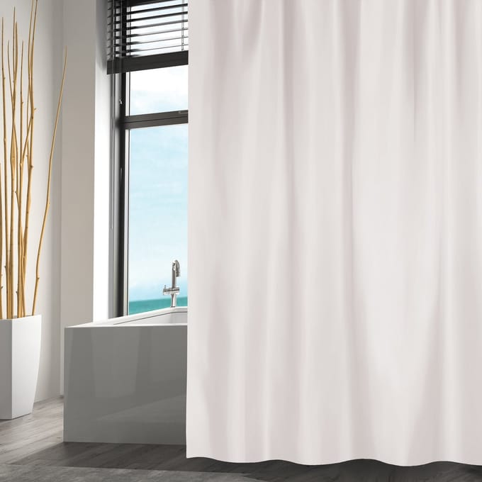 MSV Douchegordijn Wit - Polyester Douchegordijnen 180x200 cm - Waterafstotend en Sneldrogend Badkamergordijn
