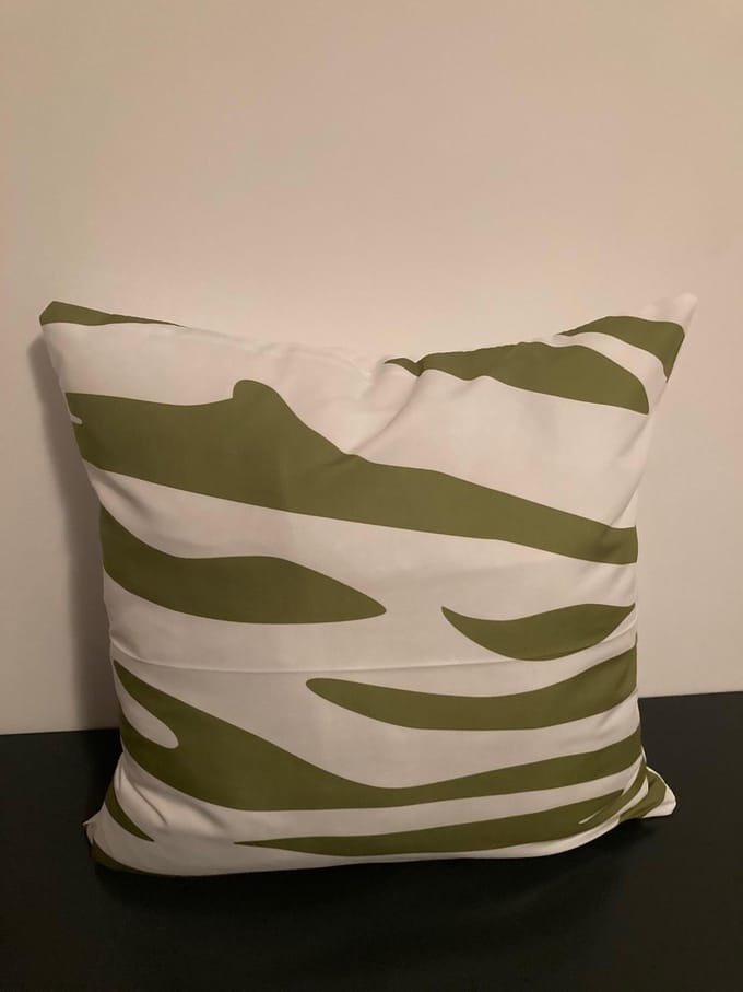 Nordic Geometry Collection Kussenhoes – Olive Green Edition - 45x45 cm