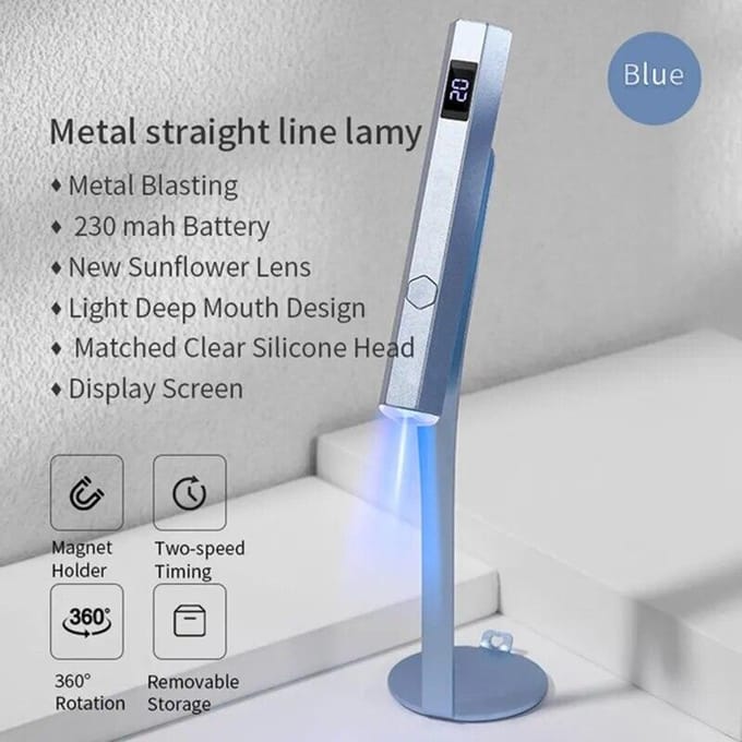Mini Handheld UV Led-lamp voor nagels Draagbare oplaadbare nageldroger voor het uitharden van gellak met display-manicuremachine