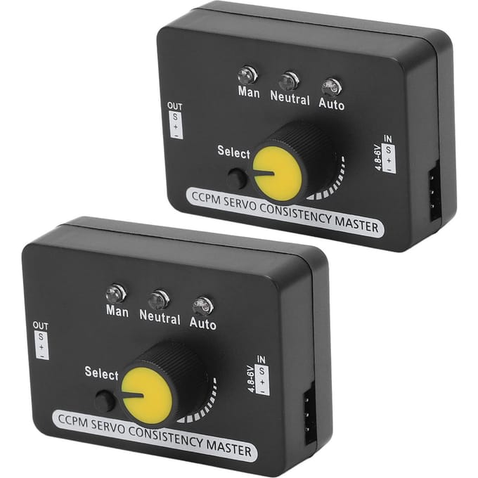 2 STUKS RC Servo Tester Handmatige Snelheidsregeling MCU Besturing Servo Consistentie Master voor Motor black