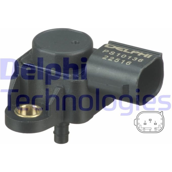 Sensor, inlaatspruitstukdruk DELPHI PS10136