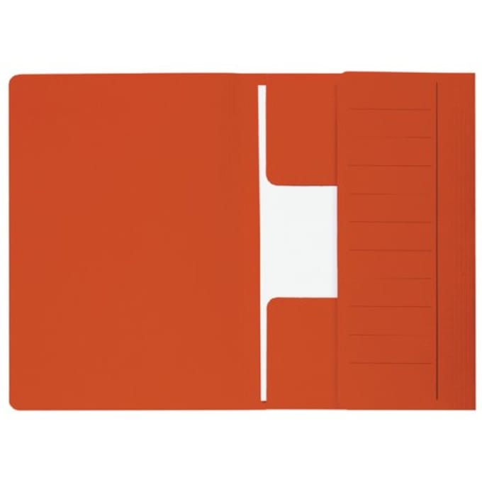 Dossiermap djois secolor mammoet folio 3 kleppen 250gr recycled 360 x 250 mm rood 50 stuks