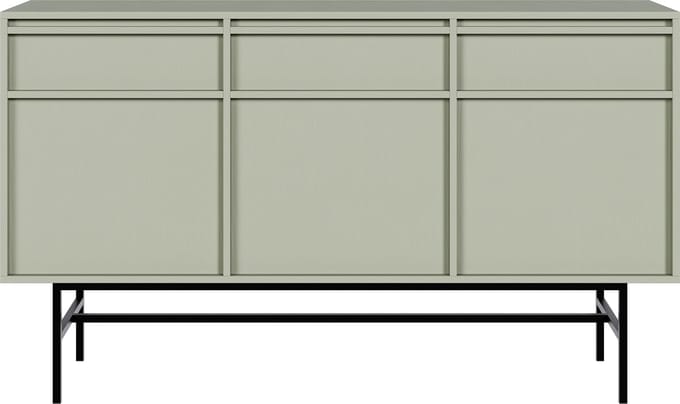 Selsey Evo - Drie-deurs staande kast 154 cm - Salie