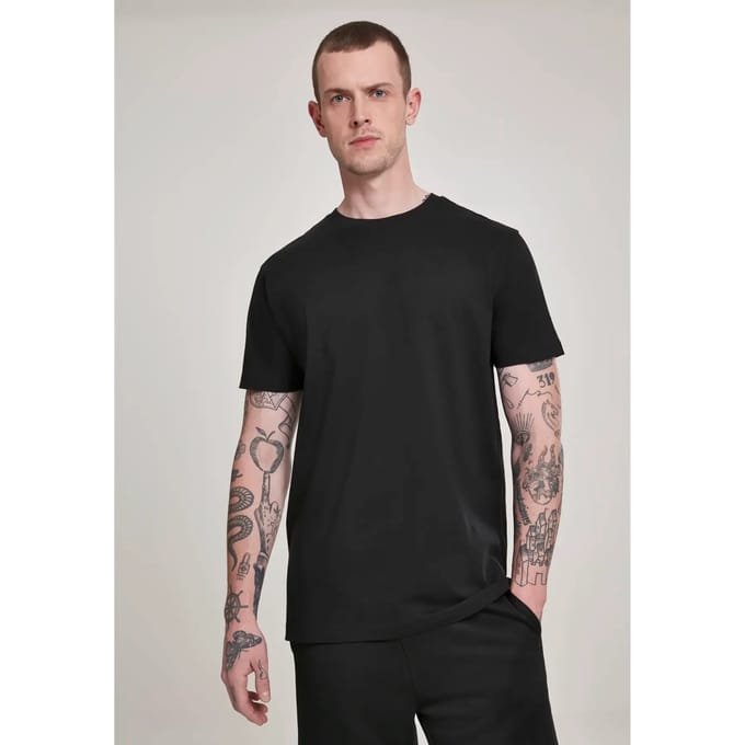Urban Classics - Basic 3Pack Heren Tshirt - M - Wit/Zwart