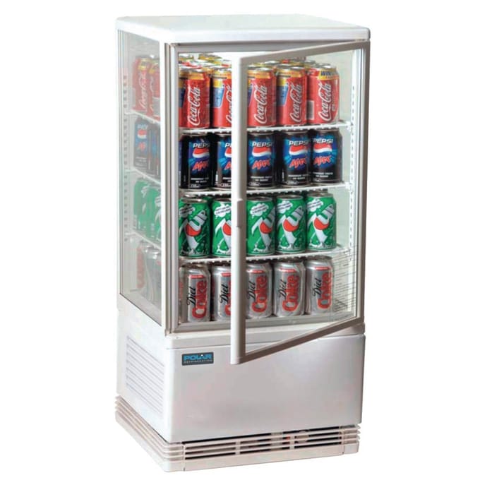 Polar C-serie energiezuinige display koelkast wit 68L