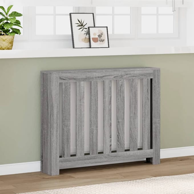 vidaXL Radiatorombouw 104x20x82 cm bewerkt hout grijs sonoma eiken