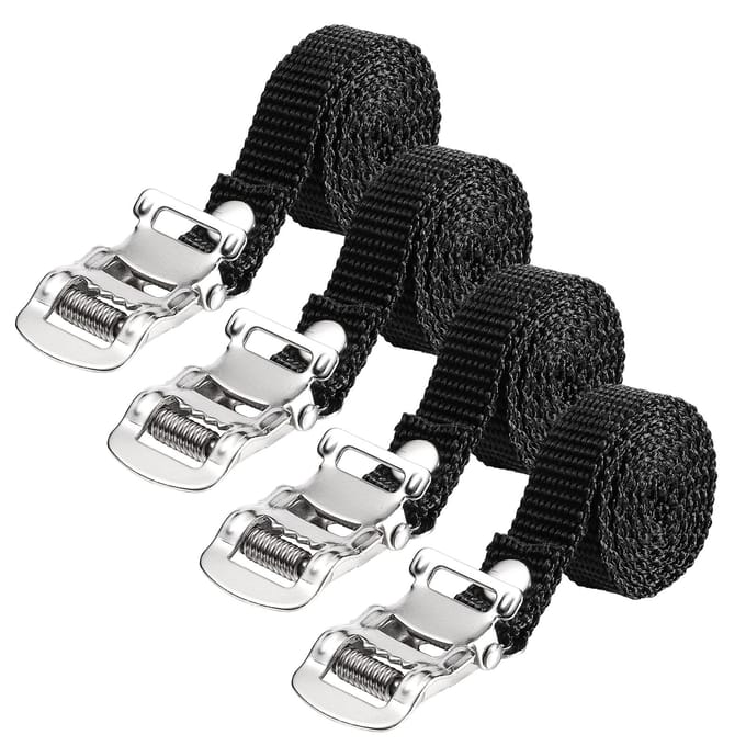4 Pièces Sangle de Pédale Sangle d'Orteil Sangle de Remplacement Vélo d'Exercice Accessoires Fixes Cordon de Fixation Muselière Produits à Acheter Apparence Élégante black