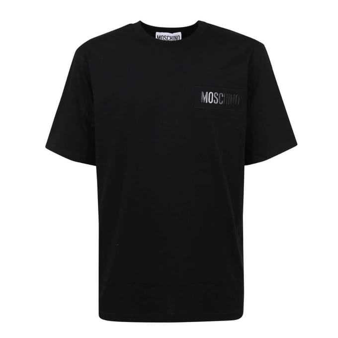 Moschino Logo Patch Zwart T-shirt