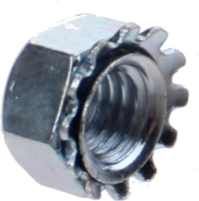 Bofix Moer Met Tandring M6 Staal Zilver Per 100 Stuks