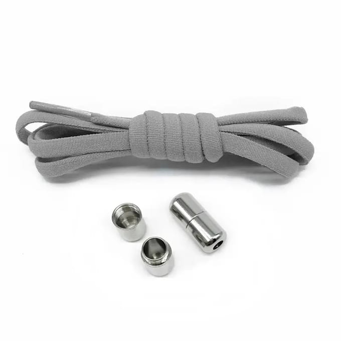 Hypify - Elastische Veters met lock gesp - Grijs - No Tie