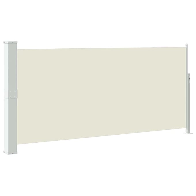 vidaXL - Windscherm - uittrekbaar - 140x314 - cm - crèmekleurig
