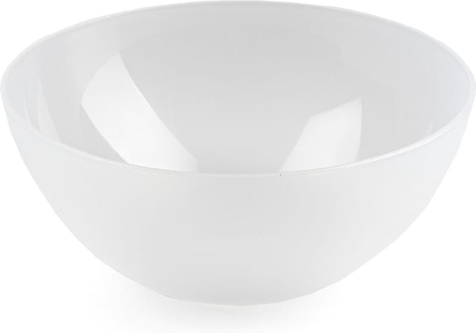 Plasticforte Serveerschaal/saladeschaal - D20 x H8 cm - kunststof - transparant