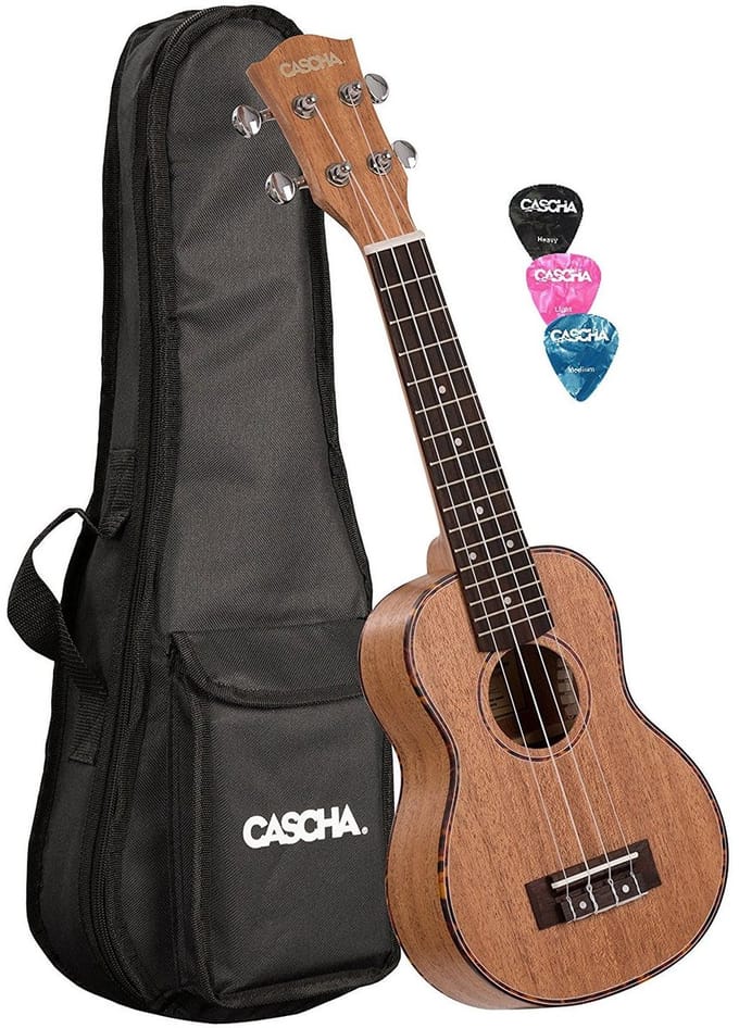 Cascha HH 2026 premium sopraan ukelele met tas en plectra