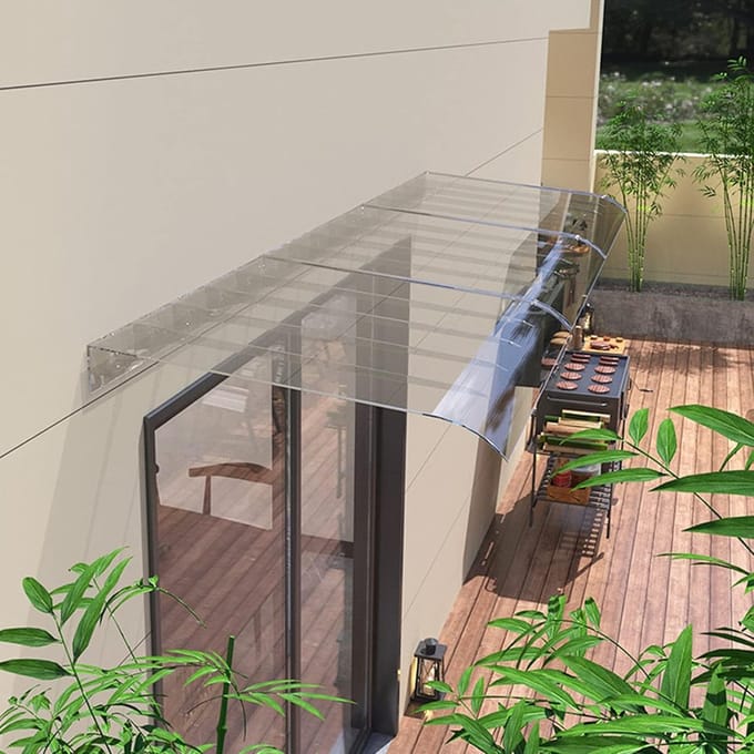Deur Luifel - Overkapping Huisdeur - Bescherming Buiten - UV Bestendig Waterdicht - 40x150cm - Transparant
