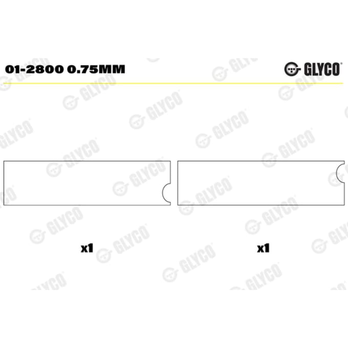 Drijfstanglager GLYCO 01-2800 0,75 mm