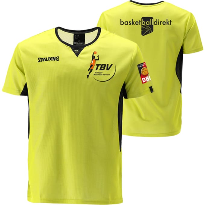 Spalding Offizielles Tbv Referee T-shirt Geel