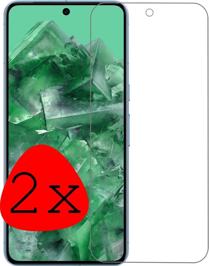 Screenprotector - Geschikt voor Google Pixel 8 Pro Tempered Glas screen protector - 2 stuks Beschermglas