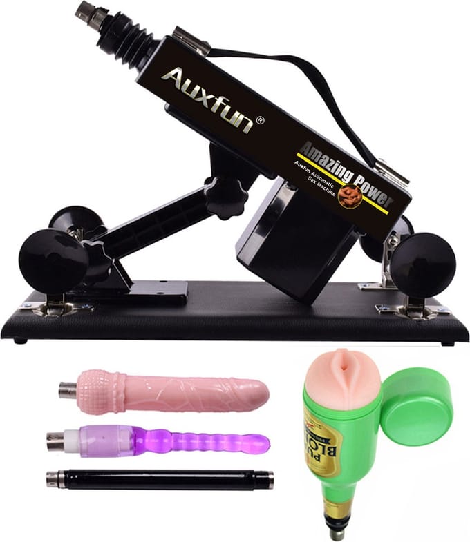 Auxfun Basic Stormi Sex Machine – Seksmachine met 4 Opzetstukken – 3XLR Neukmachine