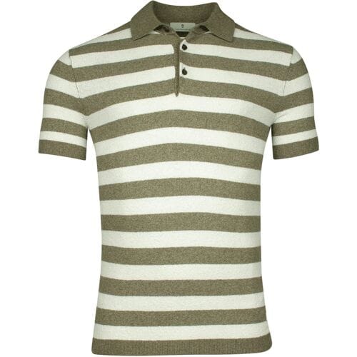 Thomas Maine Polo Terry Cloth Knitted Short Sleeve Groengrijs / male