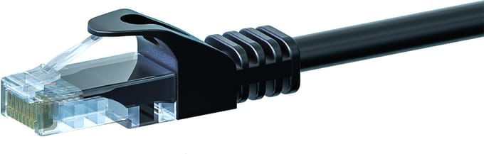 Danicom CAT5e UTP patchkabel - 2 meter zwart - CCA - netwerkkabel - internetkabel - UTP kabel - RJ45 - 1000 mbit/s
