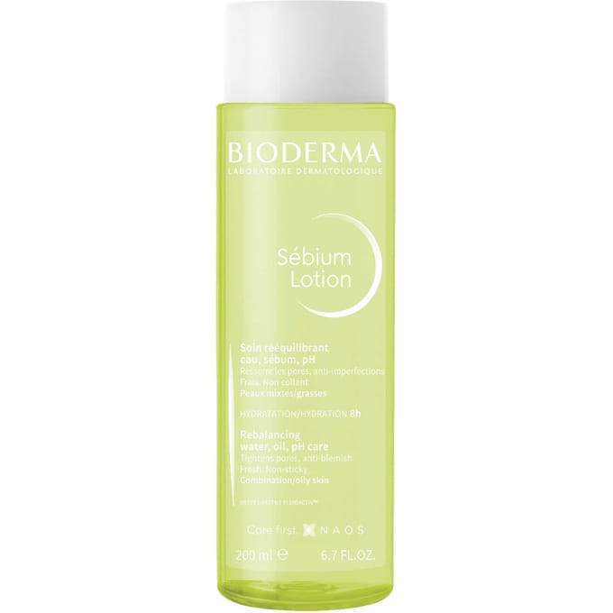 Bioderma Sebium Rebalancing Lotion Toner for oily, acne-prone skin for 8h hydration 200ml