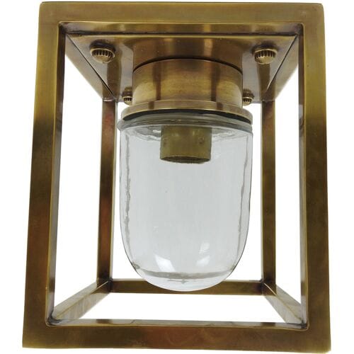 KS Verlichting Buitenlamp Ferryhill Plafondlamp Antiek Messing