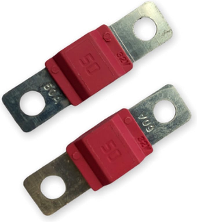 MIDI zekering 50A schroefzekering geschikt voor de MIDI zekeringhouder 12v, 24v en 32v (2 stk)