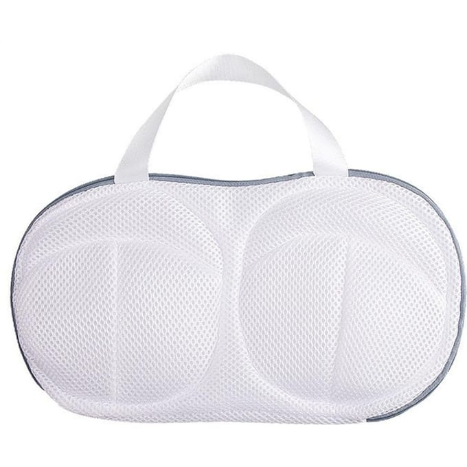 Sac à Linge pour Soutien-Gorge avec Double Fermeture Éclair Polyester Anti Déformation Sacs en Maille pour Machine à Laver gris clair