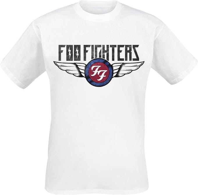Foo Fighters T-shirt - Flash Wings - S tot XXL - voor Mannen - wit