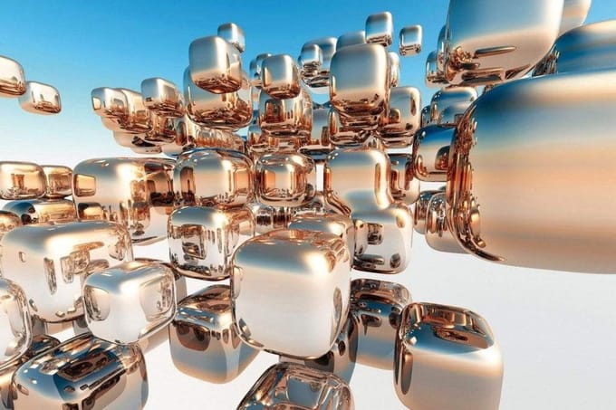 Fotobehang - Silver Cubes 375x250cm - Vliesbehang