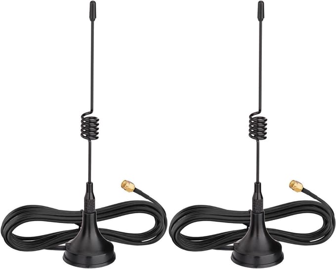 WLAN Antenne - Wifi Antenne - Signaal Verbeteren - Magnetische Basis - 3m Kabel - Zwart