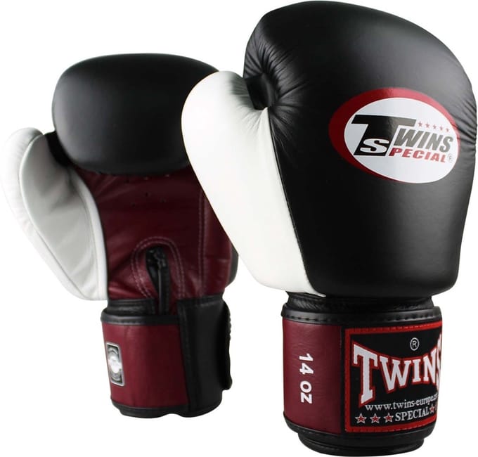 Twins Special - bokshandschoenen - BGVL4 - Zwart/Wit/Rood - 12oz