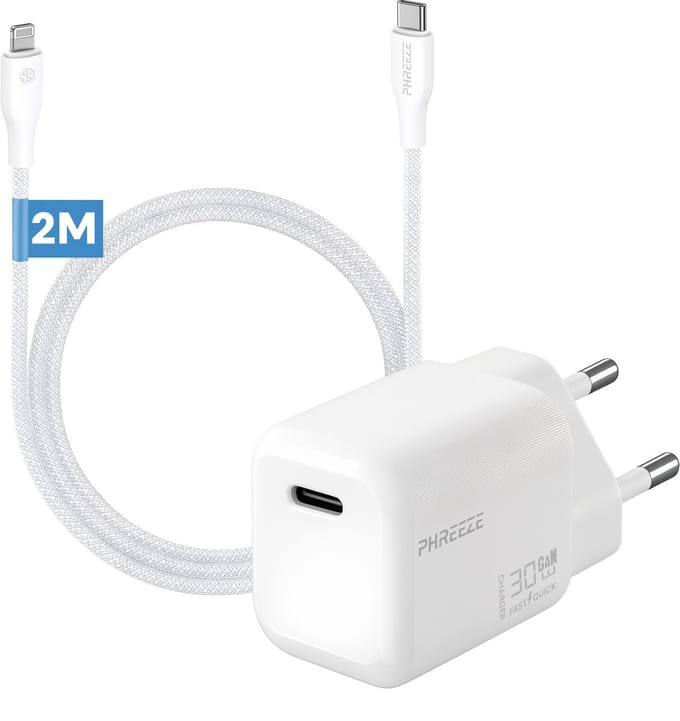 Usb C snellader geschikt voor iPhone 14 13 12 11 X 8 7 SE - 2 meter - 30w Power adapter met kabel