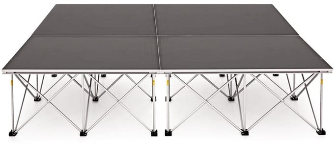 2 m x 2 m Draagbare Podiumset van Gear4music, 40 cm