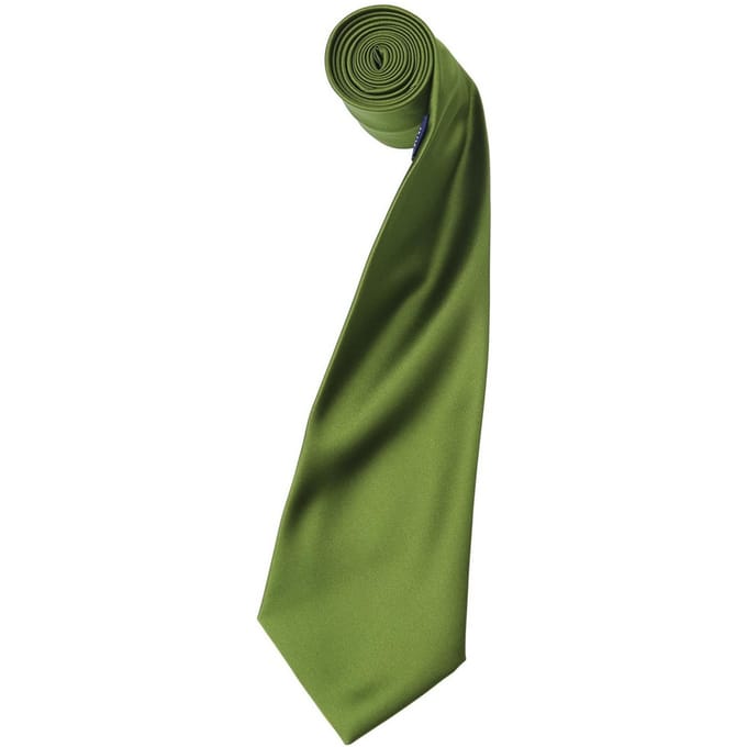 Premier Kleurencollectie Satijnen Stropdas (Oase Groen)