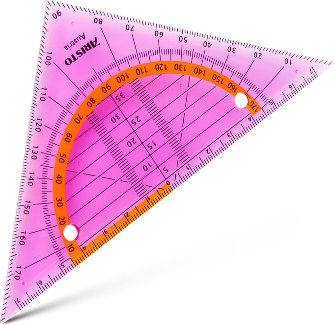 Aristo geodriehoek - GEOflex - schaalverdeling 14cm - flexibel - neon roze - AR-23009NP