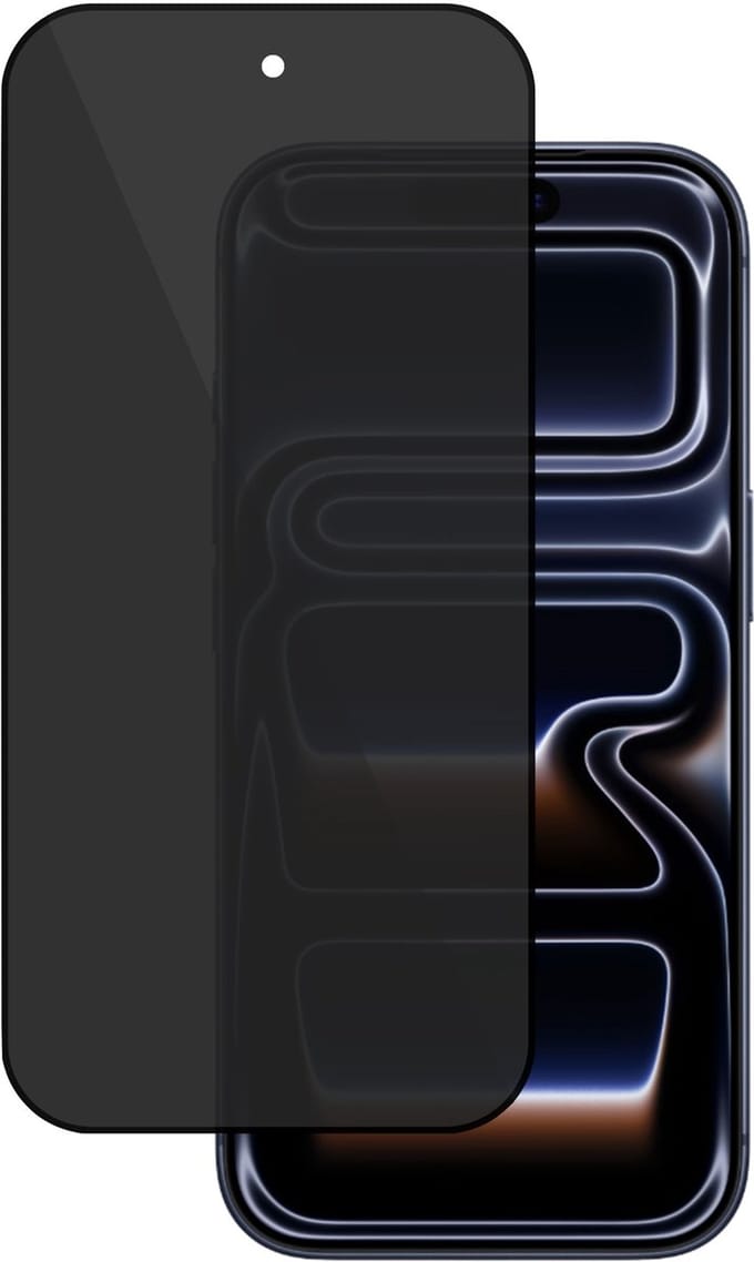 TechNow Privé Screenprotector geschikt voor iPhone 17 Pro Screenprotector - Privacy Beschermglas - Rounded - Privacy Proteqt+