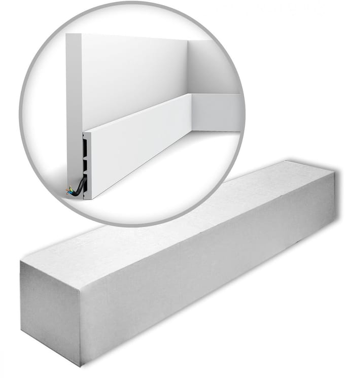 Orac Decor SX163-RAL9003-box AXXENT SQUARE 1 doos 26 stukken Plint 52 m