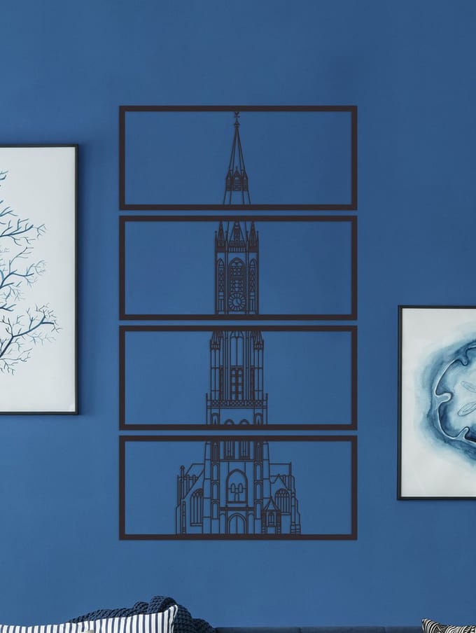 Wanddecoratie | Nieuwe Kerk Delft - XL (80x143cm)
