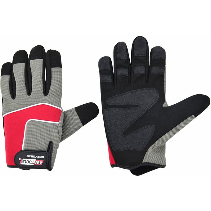 Awtools Pro Serie - Werkhandschoenen - 10/XL - Synthetisch Leer - Grijs/Zwart