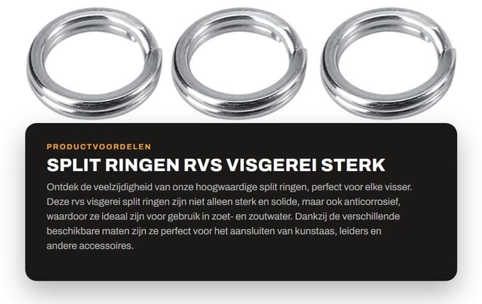 Dailygoods- Splitringen 50 stuks - RVS Connector - Anticorrosief - Sterk - Duurzaam - Lichtgewicht - Visconnector