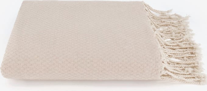 Lantara Plaid Ottoman - Zand - Katoen - 190x300cm