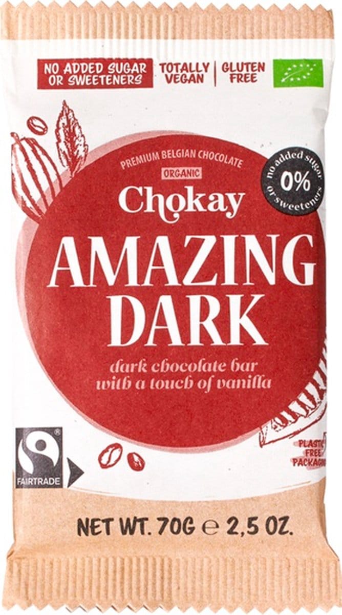 Chokay Amazing Dark Chocolate Bar 70GR