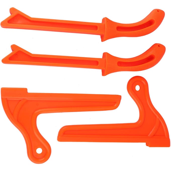 4 Stuks Veiligheid Plastic Houtbewerking Beschermende Handzaag Duwstokken Gereedschap Voor Timmerman(Oranje) red