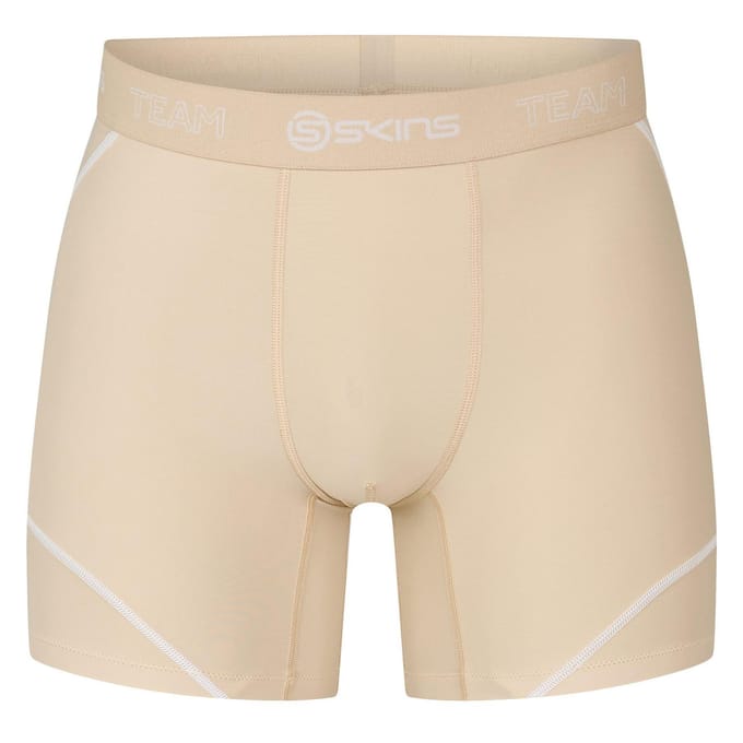 Skins Heren Dynamische Team Stripe Detail Compressie Shorts (Crème)